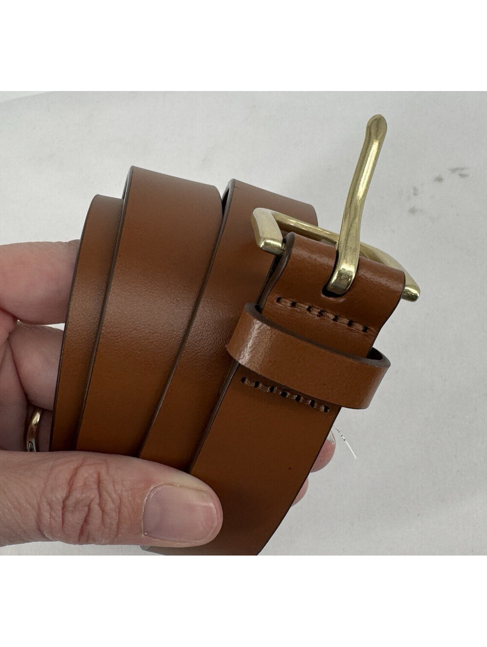 J.crew belt womens italian bonded leather minimalist classic fall XL 36/38